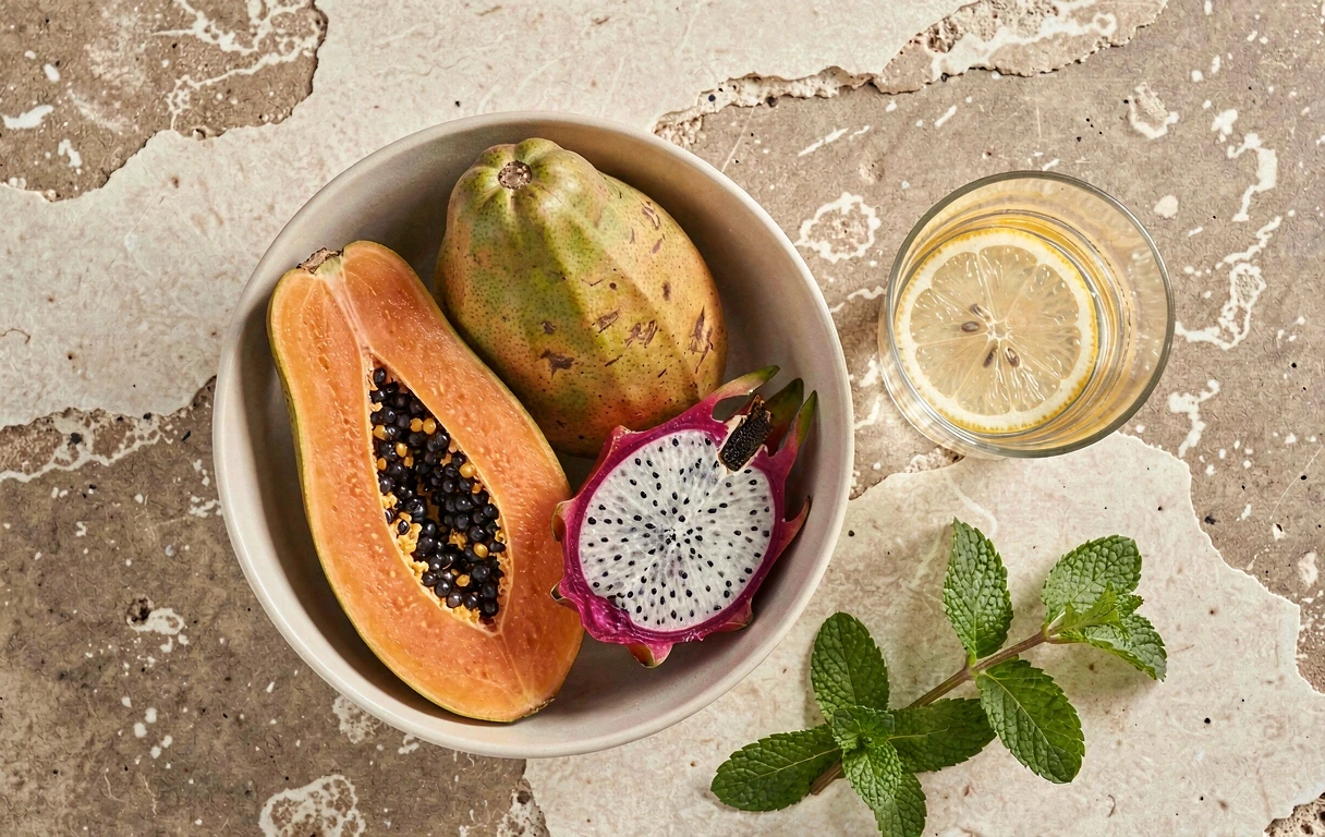 Minimalist morning wellness scene